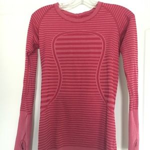 Red striped Swiftly LS shirt